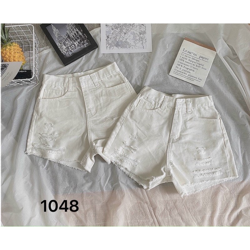 Quần Short Jeans Đen trắng bigsize Rách tầng Size nhỏ đên Lớn ms 148 | BigBuy360 - bigbuy360.vn