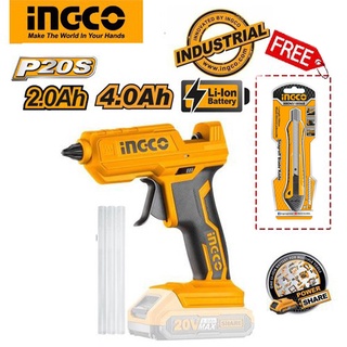 Súng bắn keo dùng pin 20V Ingco CGGLI2001 ( không kèm pin và sạc )