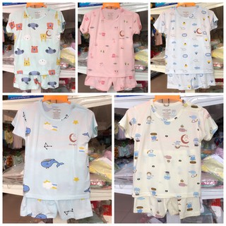Bộ cộc thun lạnh petit Hn kid size 3-18m cho bé trai bé gái 7-15kg