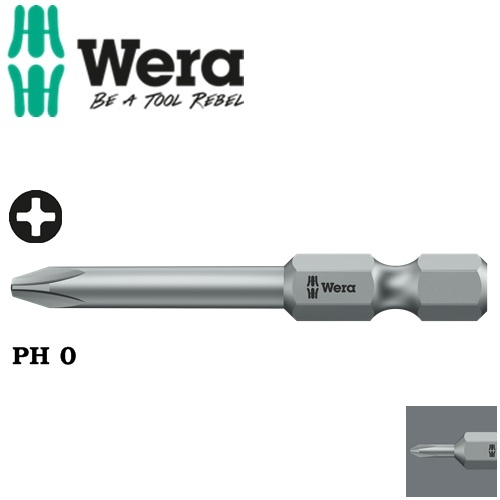 ĐẦU VÍT WERA PH 0 X 50MM – 851/4 J BITS – WERA 05135531001