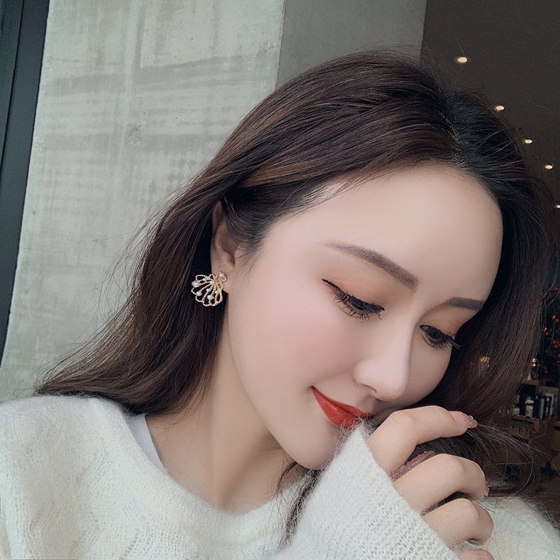 XiaoboACC Bông Tai Mạ Bạc 925 Hình Bông Hoa Xinh Xắn Cho Nữ | BigBuy360 - bigbuy360.vn