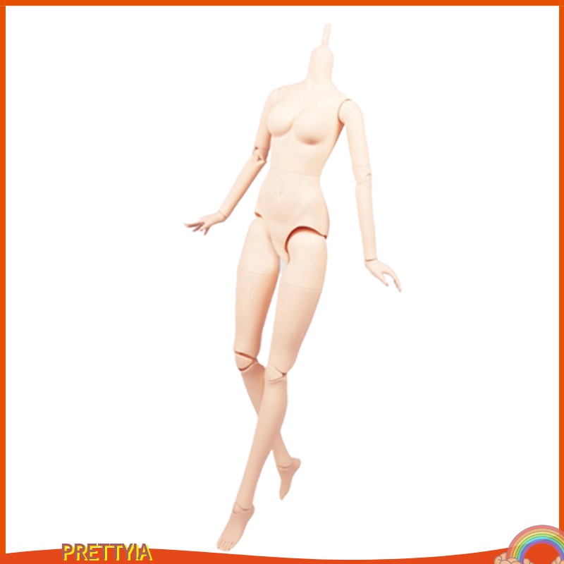 [PRETTYIA]60cm Ball Jointed Doll Nude Vinyl Body Mold without Head DIY Practice Parts