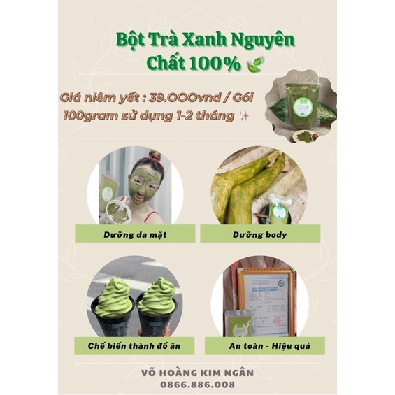 Bột trà xanh 100gr