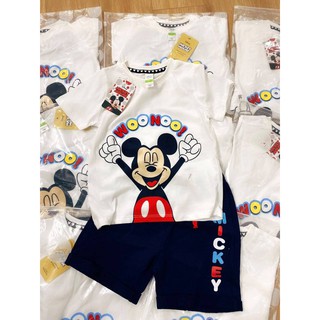 Bộ cotton bé trai hàng xuất dư