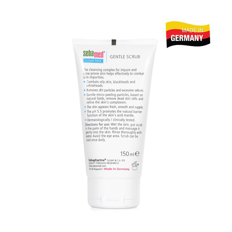 Tẩy Tế Bào Chết SEBAMED pH5.5 Sebamed Clear Face Gentle Scrub 150ml