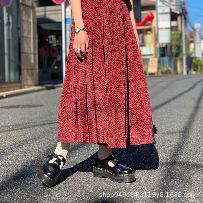 Giày bốt da Martin dày ngón chân 3.5cm dày gót 4.5cm sợi da cho nữ