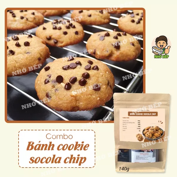 Set Bánh Cookie Socola Chip ( Set 20 Chiếc) Tặng Kèm Công Thức - Nhớ Bếp