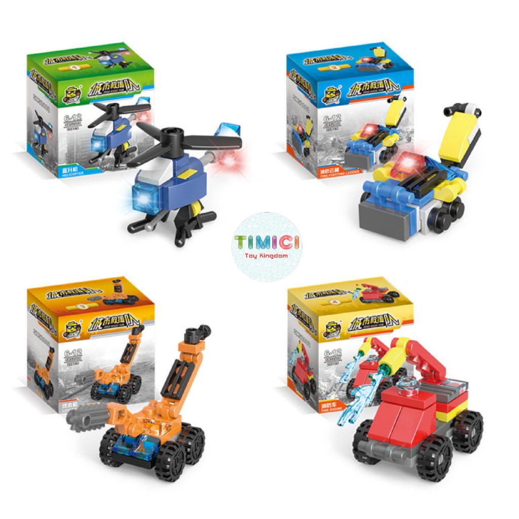 [LG046] Đồ chơi lego shopee xếp hình xe trong thành phố, trực thăng mini cho bé giá rẻ