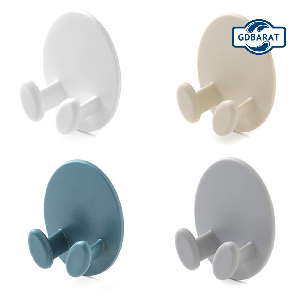 Set 2 Móc Treo Phích Cắm Dán Tường Bằng Nhựa Tiện Dụng