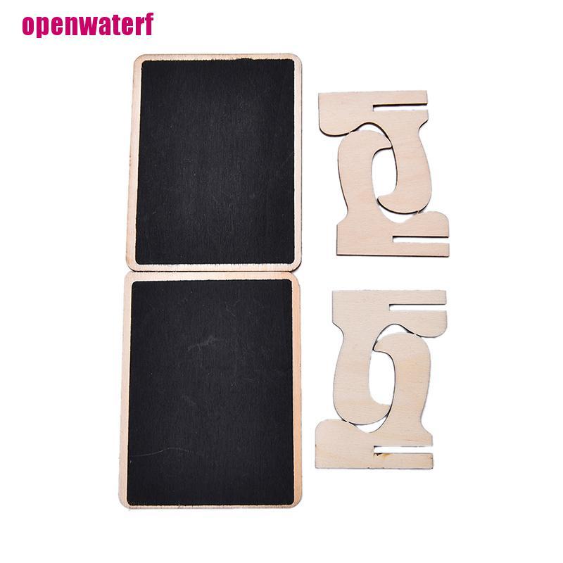 【openf】1pcs Mini Wooden Clip Blackboard Message Board Wedding Party Lolly Buffet Table