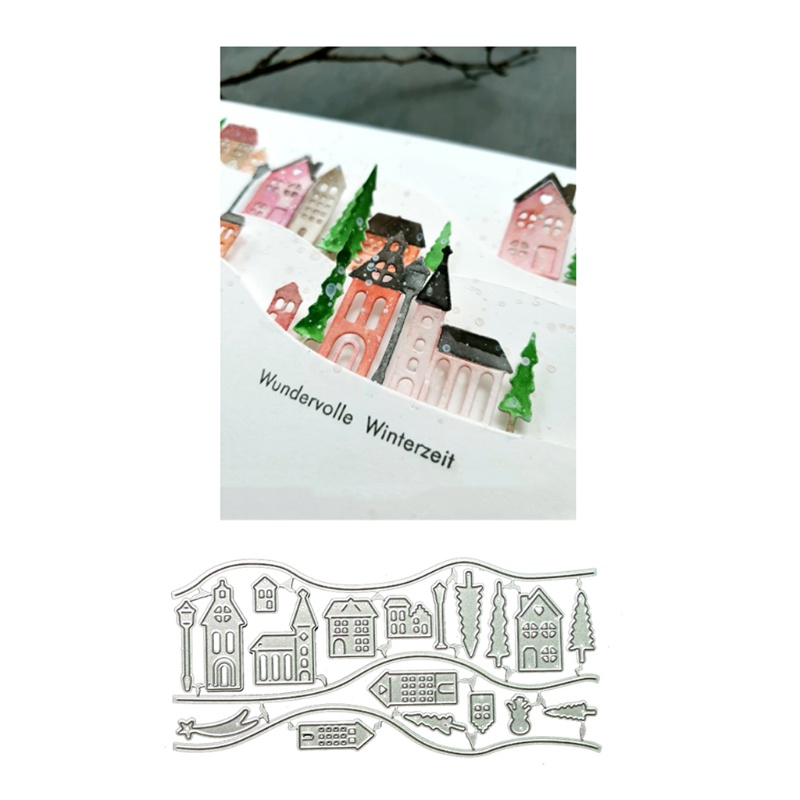 Bộ Khuôn Cắt Hình Làm Thẻ Scrapbook Bằng Kim Loại DIY