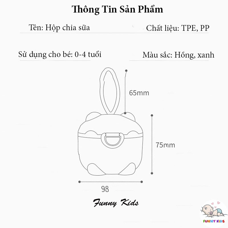 [Mã MKBCNEW16 giảm 8% đơn 400K] Hộp chia sữa cho bé, Funny Kids