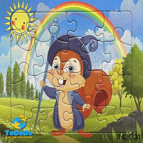 Tranh ghép hình cho bé 16 miếng ghép giúp phát triển tư duy cho bé từ 4-12 tuổi.