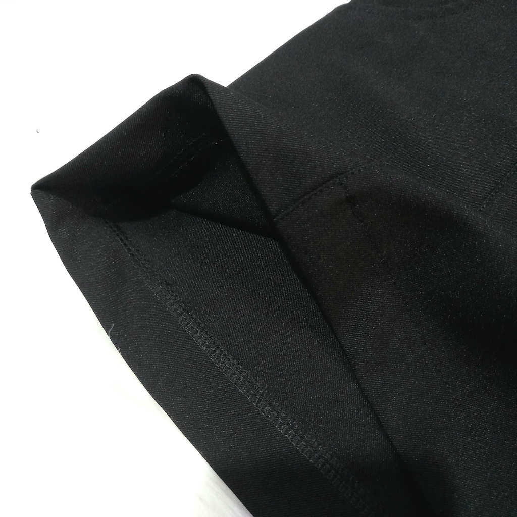 Quần ống rộng suông dáng dài cạp cao công sở màu đen, Quần tây nữ ống rộng khuy cài 1 cúc