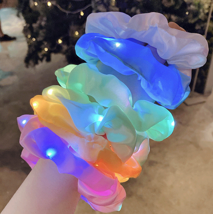 Dây buộc tóc có đèn LED phát sáng phong cách Hàn Quốc