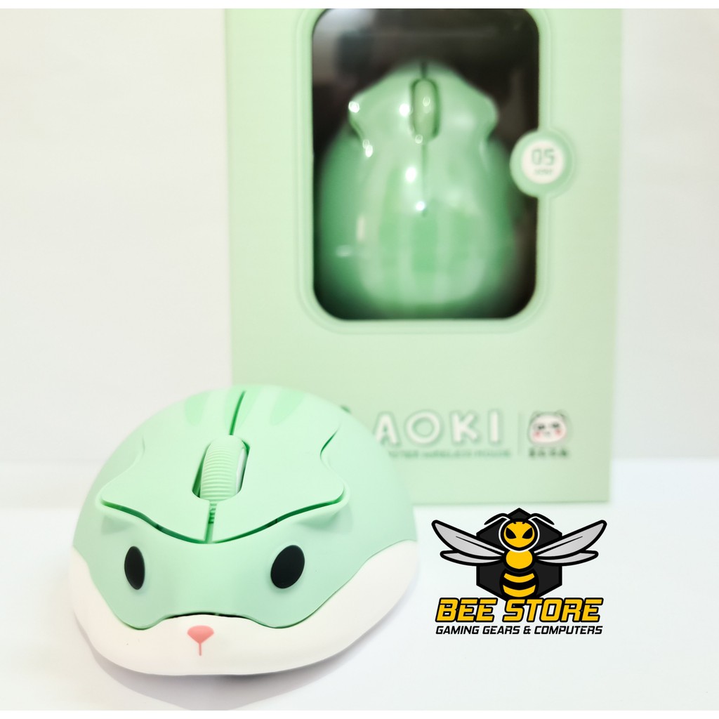 Chuột không dây AKKO Hamster - Aoki ( Màu Xanh lá cây )