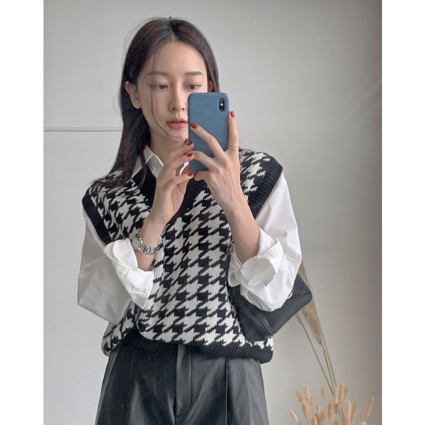 Áo khoác len không tay phong cách thời trang Hàn Quốc dành cho nữ | BigBuy360 - bigbuy360.vn