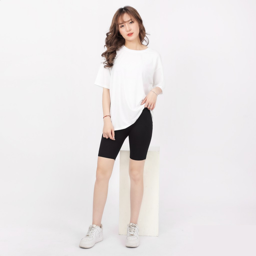 Quần legging lửng Youth cạp chun vải thun cao cấp ngố nữ co giãn tốt dáng ôm FreeSize từ 40-65kg