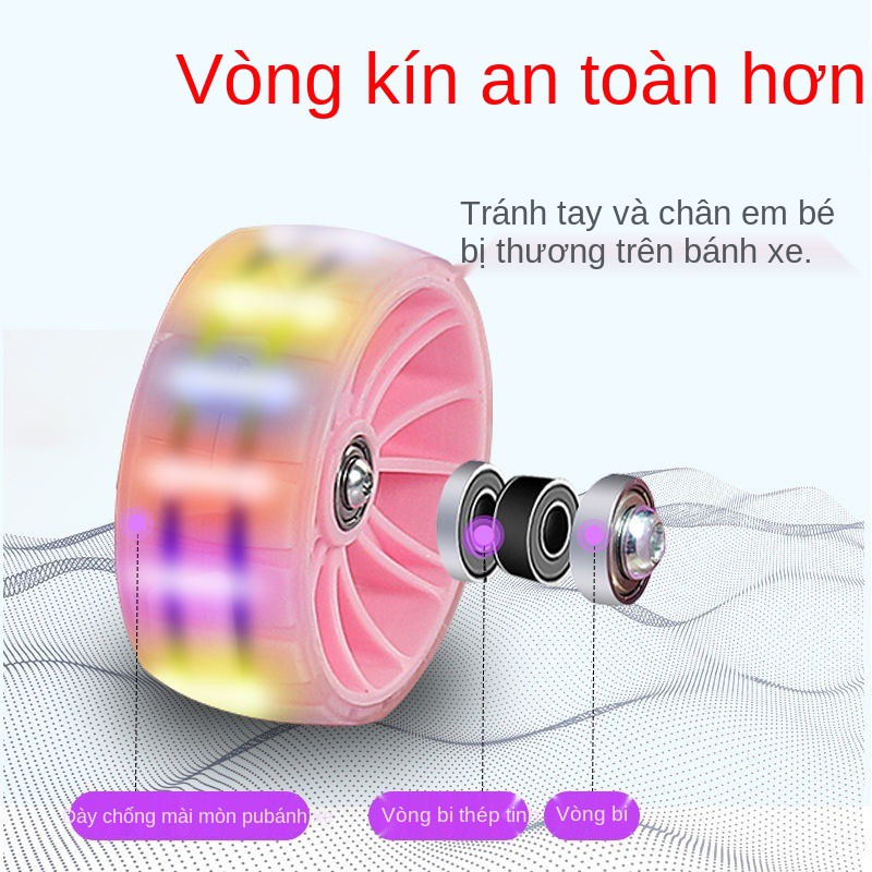 Xe tay ga trẻ em 1-3-6-12 tuổi ô tô đồ chơi dành cho nam và nữ cũ có thể đi trượt, yoyo một bàn đạp