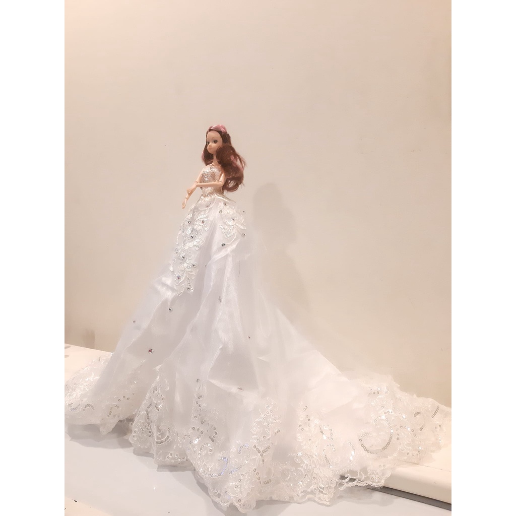 THANH LÝ: BÚP BÊ CÔNG CHÚA MẶC VÁY CƯỚI MÀU TRẮNG / CAM / TÍM CAO 50CM CỰC XINH NHẬP TỪ MỸ