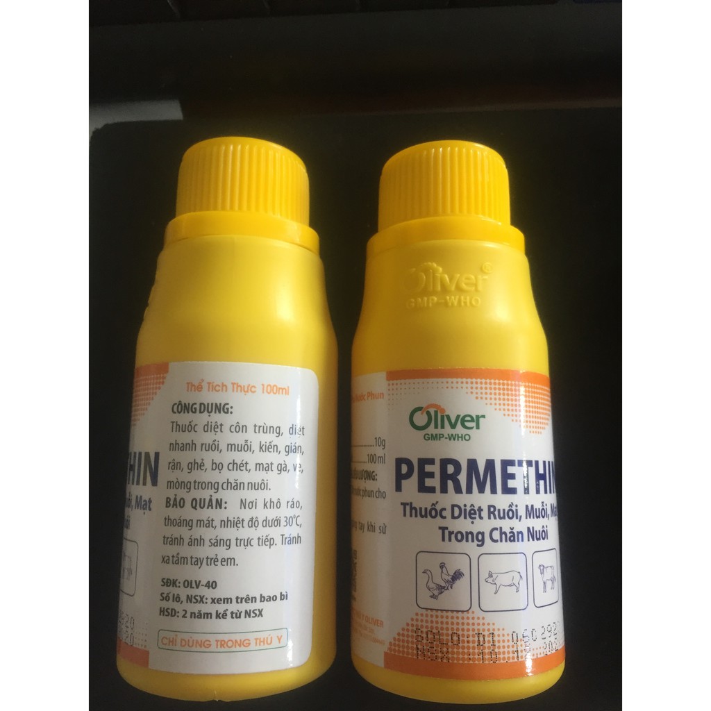 PERMETHIN  50ml -100ml Ruồi, muỗi, mạt trong chăn nuôi