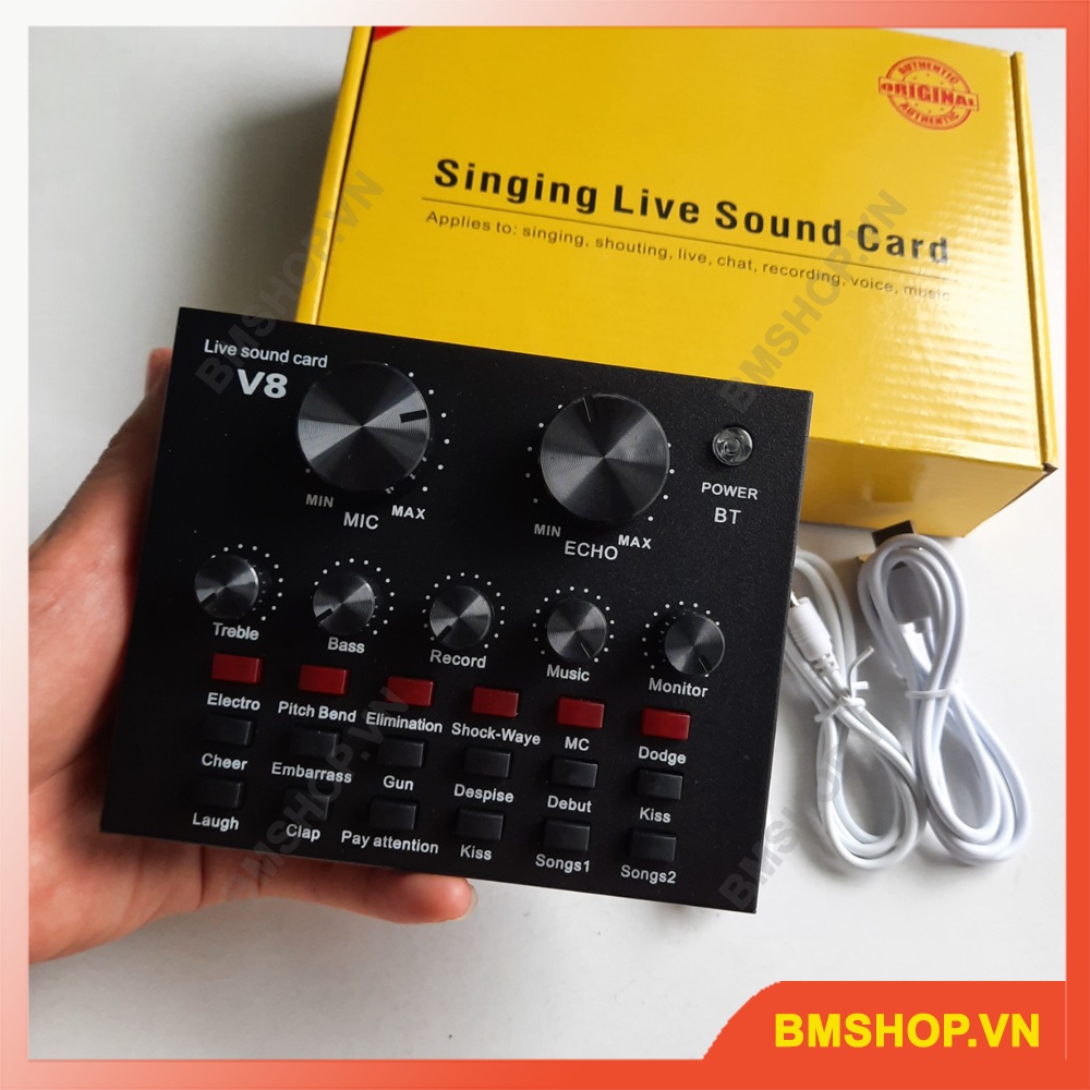 Combo thu âm livestream V8 và BM900 live fb bigo...