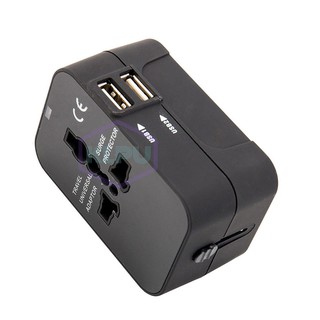 Ổ cắm điện du lịch đa năng 2 cổng USB