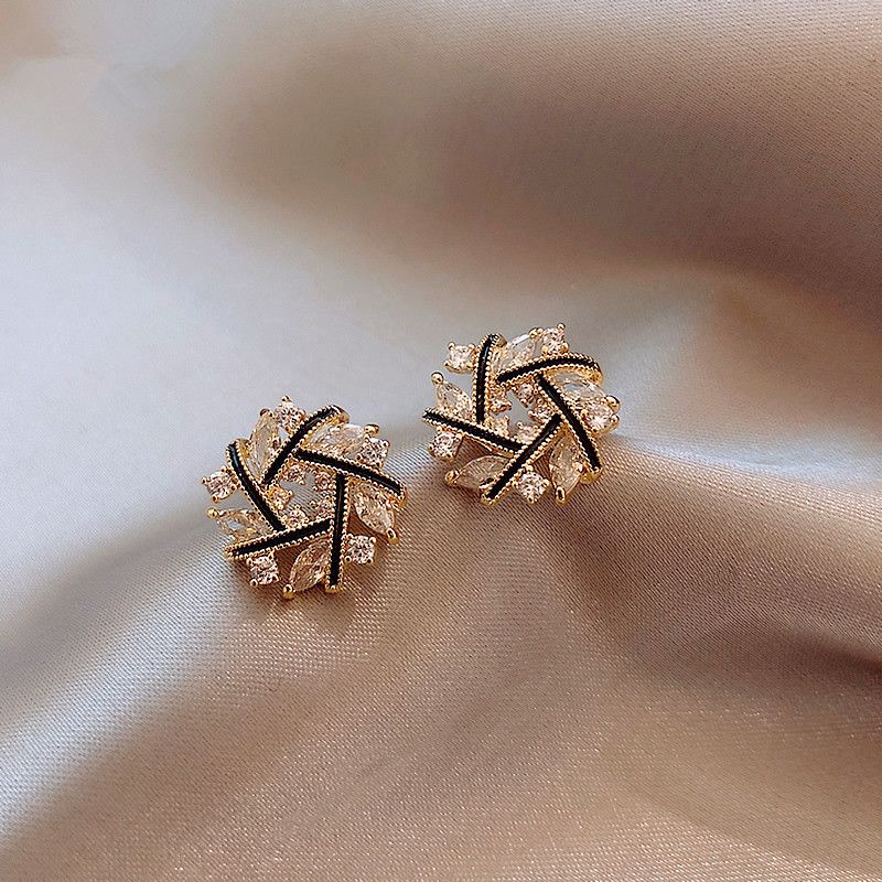 Bông tai bạc S925 - Hoa tai sao đá tỏa sáng lấp lánh ZaZa.accessories KT8059