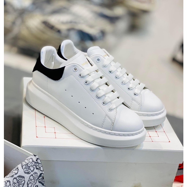 [SIEU PHAM] Giày thể thao Sneaker Mcqueen Trăng gót đen độn đế 5p Nam nữ Ảnh thật + Freeship