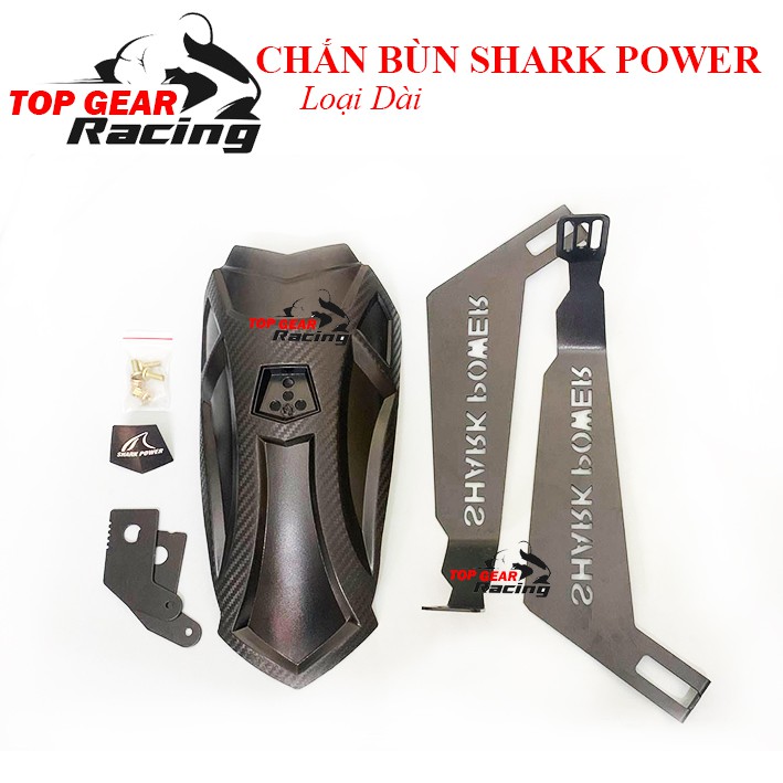 Chắn Bùn Shark Power Loại Dài Nhựa Abs Hai Chân Thép &lt;TOPGEAR&gt;