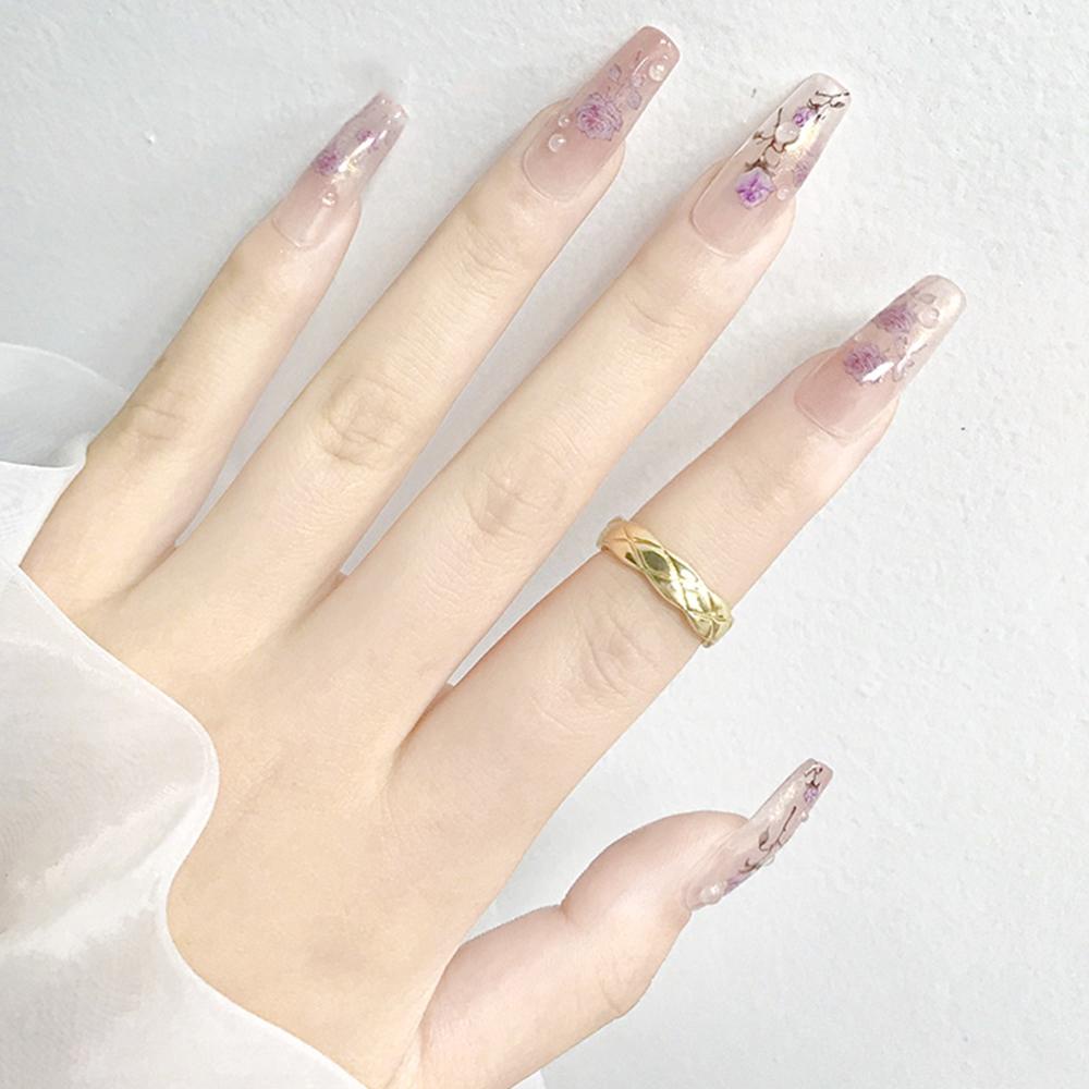 Miếng Dán Trang Trí Móng Tay Họa Tiết Hoa Hồng Dập Nổi 5D