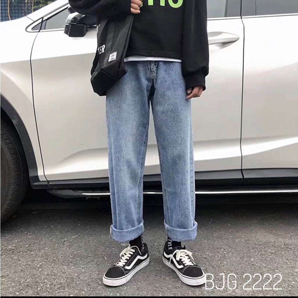 Quần jean nam hàn quốc quần baggy quần jeans unisex chất đẹp | BigBuy360 - bigbuy360.vn