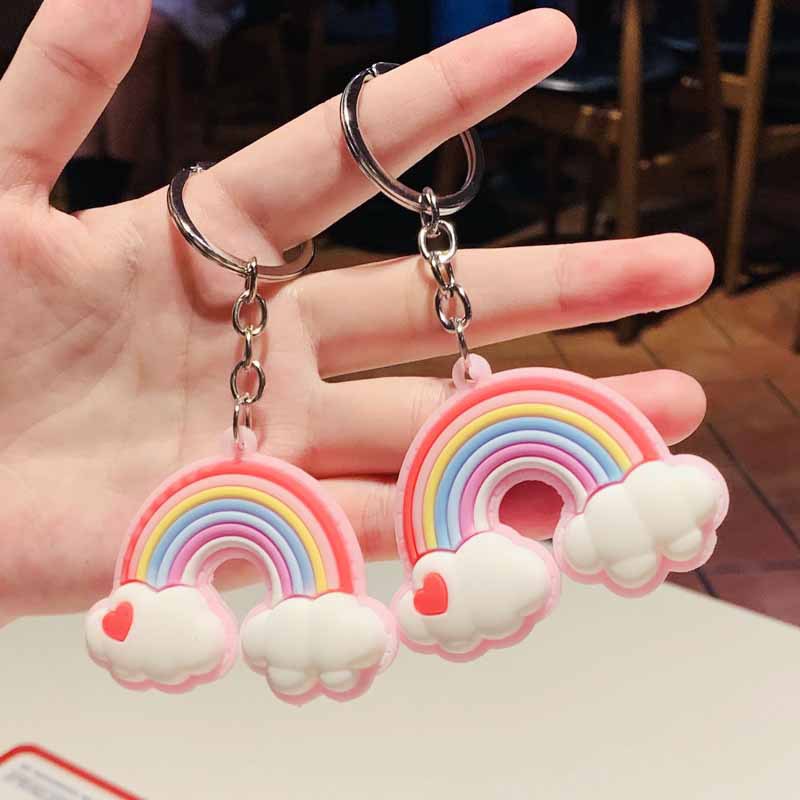 Móc khóa cầu vồng dễ thương