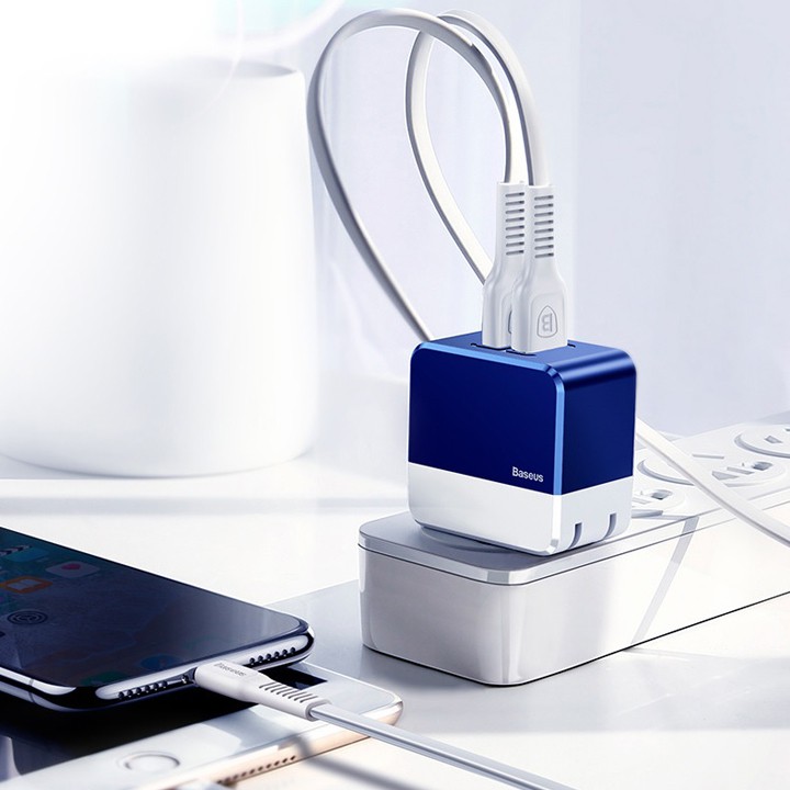 Củ sạc nhanh 2 cổng USB hãng Baseus 5V/3.4A/17W MAX - Mã TZCH802