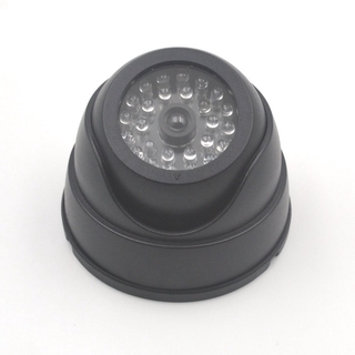 ◆COD◆Outdoor Cctv Fake Simulation Dummy Camera Home Surveillance Security Dome Mini Camera Flashing Led Light Fake Camera Black