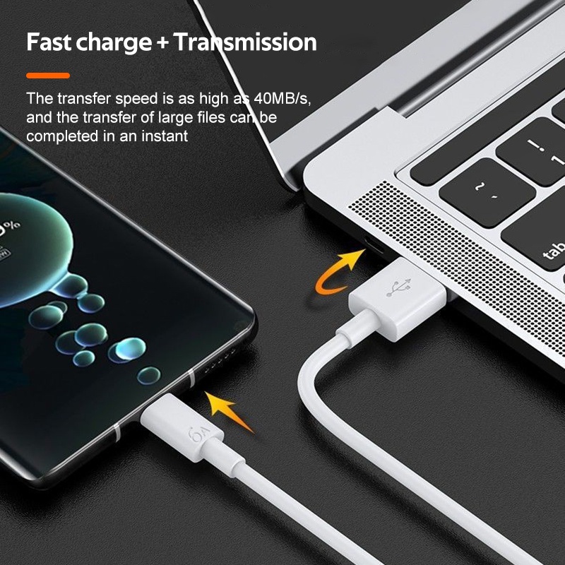 Dây Cáp Sạc Nhanh USB Loại C 6A 66W Dành Cho Huawei Mate 40 50 Xiaomi 11 10 Pro