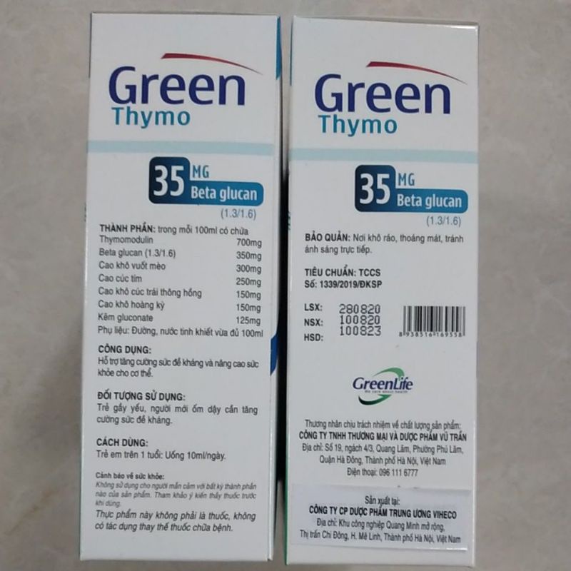Green Thymo hộp 15 ống cho bé | BigBuy360 - bigbuy360.vn