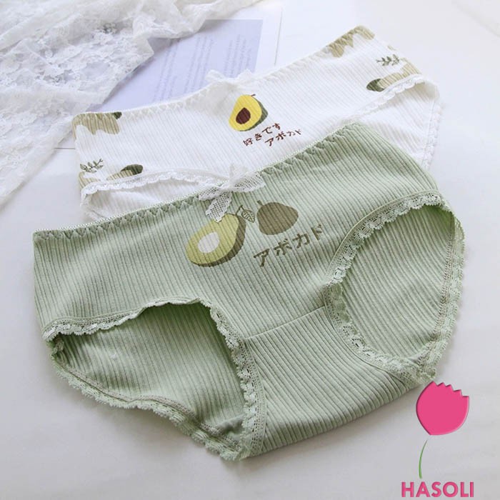 Set 5 Quần Lót Nữ Cotton-Quần Xì Nữ Đẹp Mềm Thoáng Hình Bơ Kute S52 Bigsize