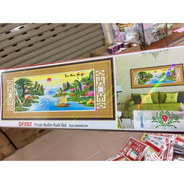 Tranh đính đá thuận buồm xuôi gió(2mx85cm)