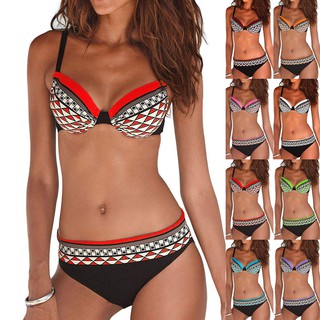 Women Floral Print Bikini Set Swimming Two Piece Swimsuits Swimwear Beach Suit