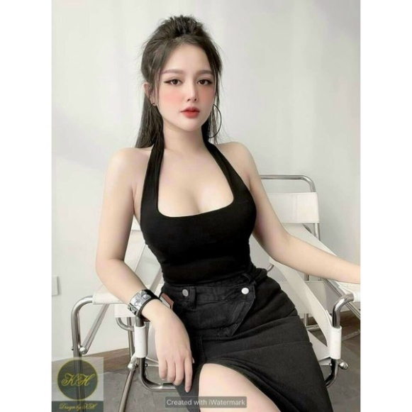 Áo CHòng cổ yếm croptop nhiều màu