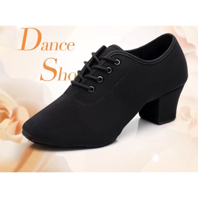 Giày khiêu vũ Dance đế trụ 3cm,6cm kiểu dây buộc