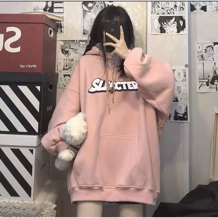 Áo nỉ hoodie nữ mũ 2 lớp form rộng có dây kéo cute hàn quốc CaMa Store M377