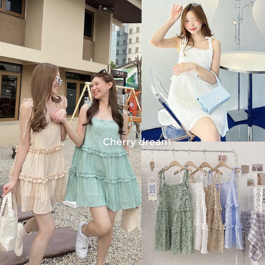 Váy 2 dây chất xốp nhăn hot trend 2022, Đầm Maxi Đi Biển