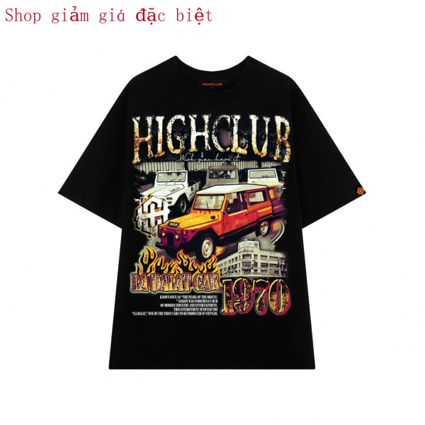 Áo Thun LA DALAT Tay Lỡ Unisex Nam/Nữ Đen/Trắng Cổ Tròn - HIGHCLUB Brand Chính Hãng