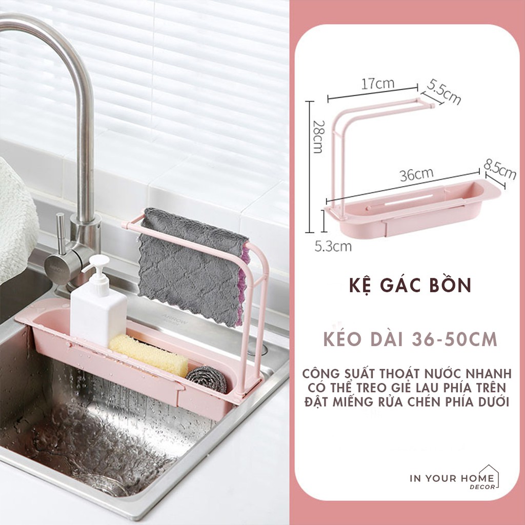 Kệ giá gác bồn nước có thể kéo dài tiết kiệm không gian đựng khăn xà phòng cho bồn rửa gọn gàng