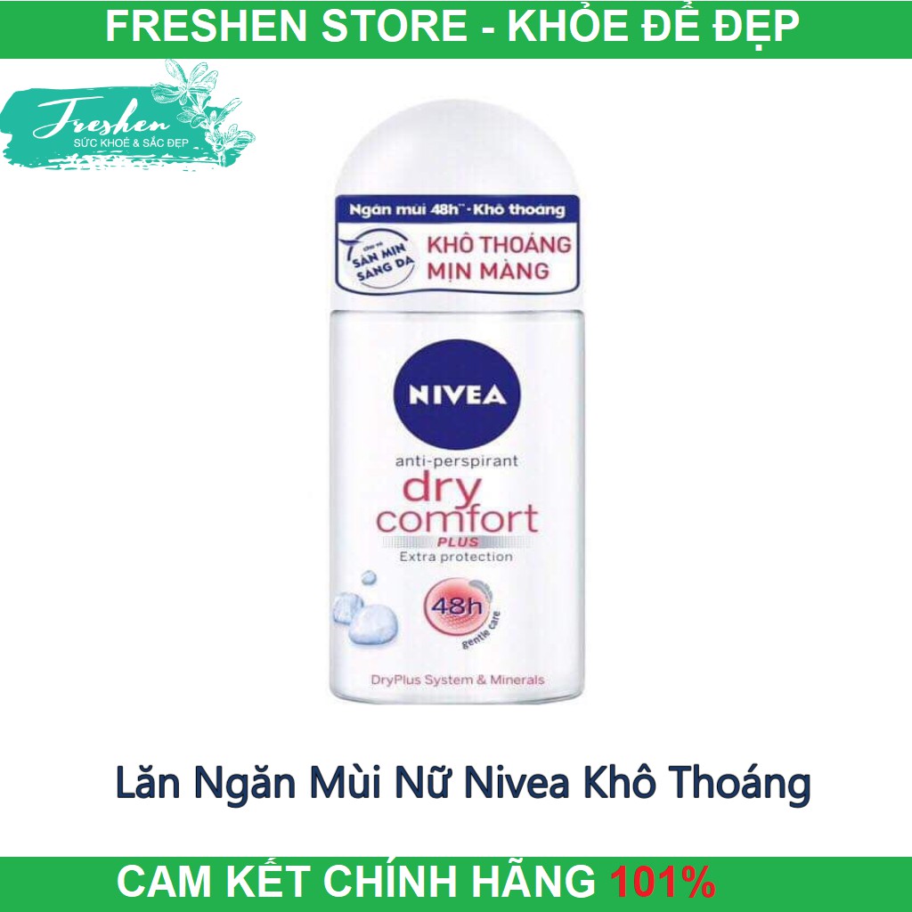 ✅ (CHÍNH HÃNG) Lăn Ngăn Mùi Nữ Nivea Khô Thoáng