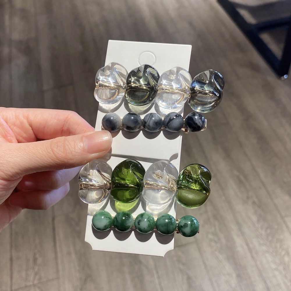 2022 Kẹp Tóc Tinh Tế Đính Đá Phong Cách Retro