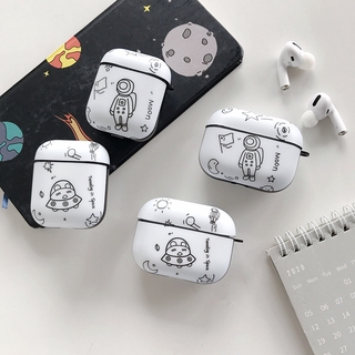 Vỏ Bảo Vệ Hộp Đựng Tai Nghe Airpods Pro Hình Phi Hành Gia Vẽ Tay Xinh Xắn