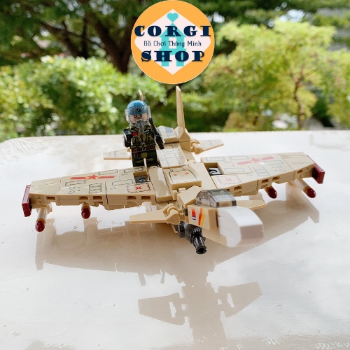 Lego Robot Phi Cơ Chiến Đấu Từ 4 Máy Bay, Chất Liệu Nhựa ABS, Kích Thước 24x19x19cm